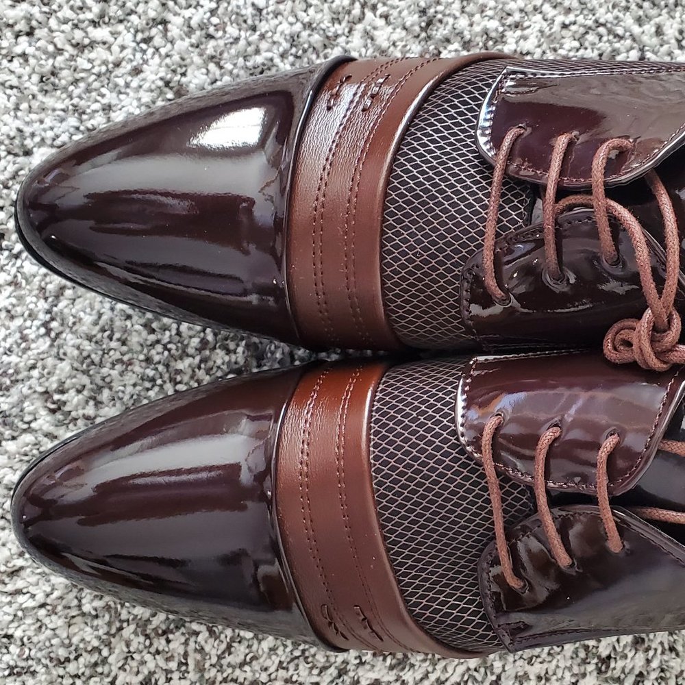 Brand New Fashion Brown Men's Formal Shoes Size 10